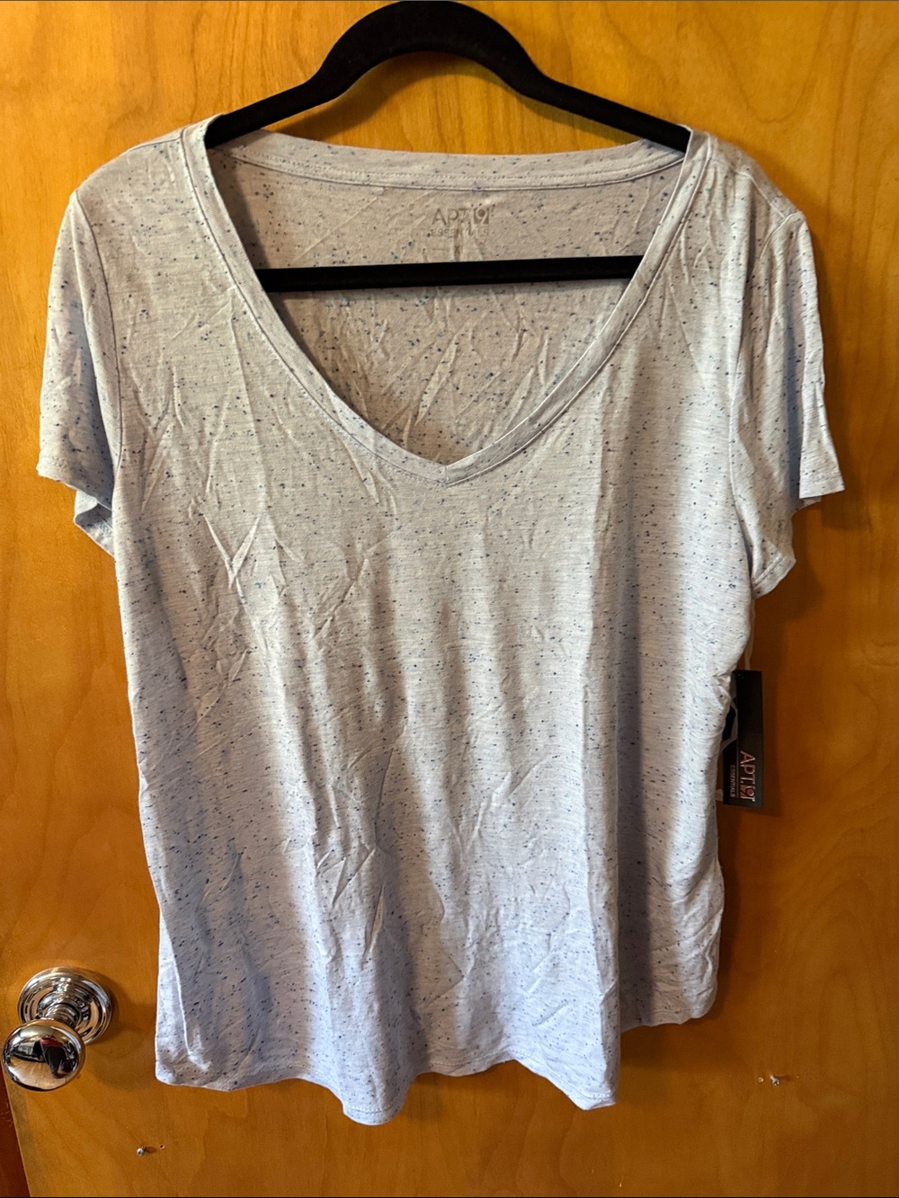 Apt. 9 Light Blue V-Neck Short Sleeve Tee